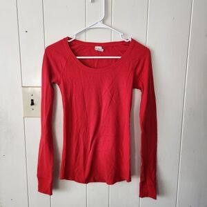 Victoria's Secret PINK Red Long Sleeve Tee Size XS